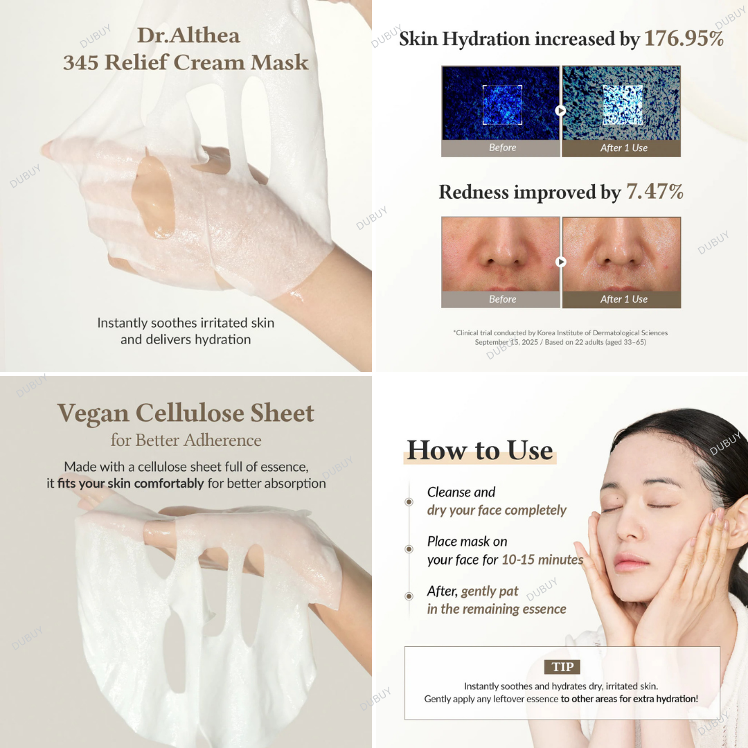 Dr. Althea 345 Relief Cream Mask 1ea Expiry 12 - 2028