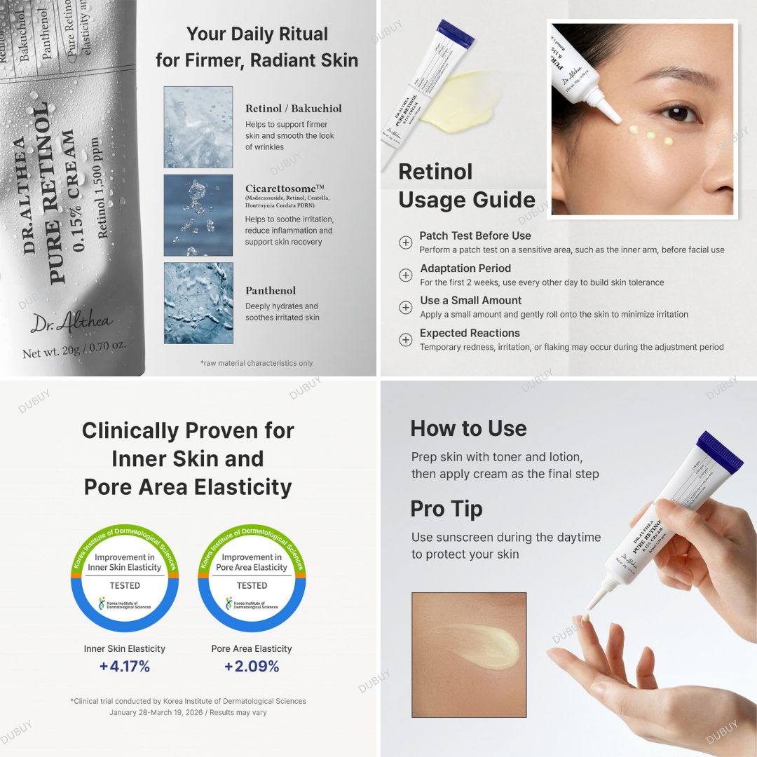Dr. Althea Pure Retinol 0.15% Cream 20g Expiry 02 - 2029