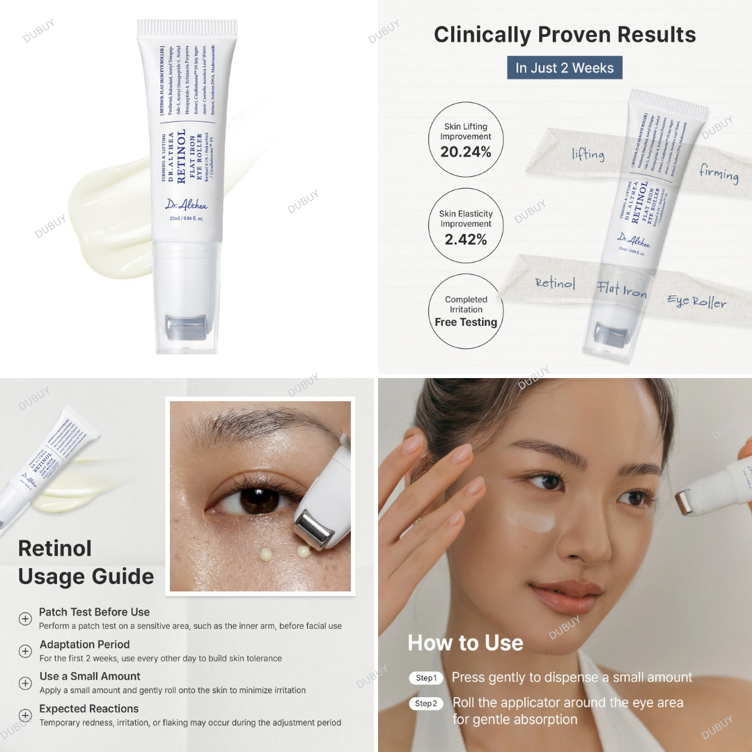 Dr. Althea Retinol Flat Iron Eye Roller 25ml Expiry 12 - 2028
