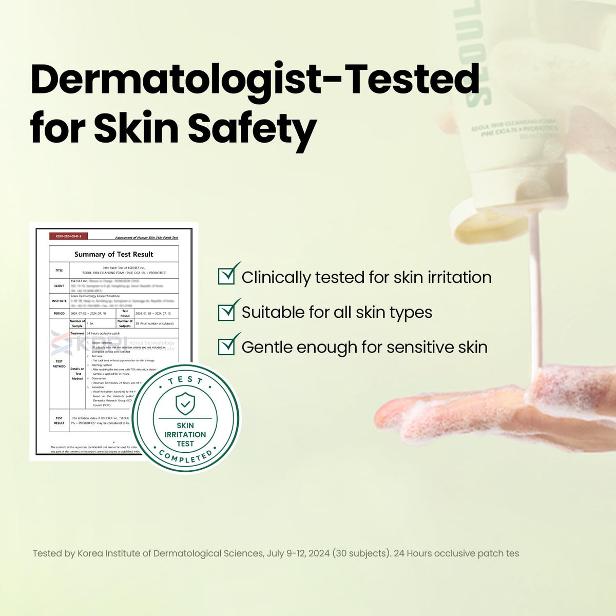 KSecret | GLOBAL Cleansing Foam : Pine Cica 1% + Probiotics 150ml