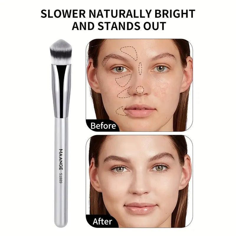 MAANGE 4pcs Silvery Makeup Brush Set