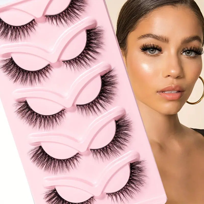 5 Pairs of Cat False Eyelashes WG-103