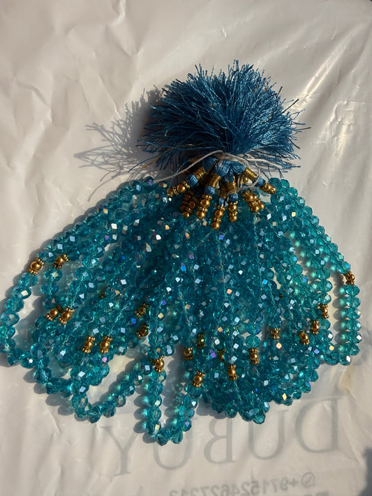 Light Blue Crystal Tasbeeh 1 piece