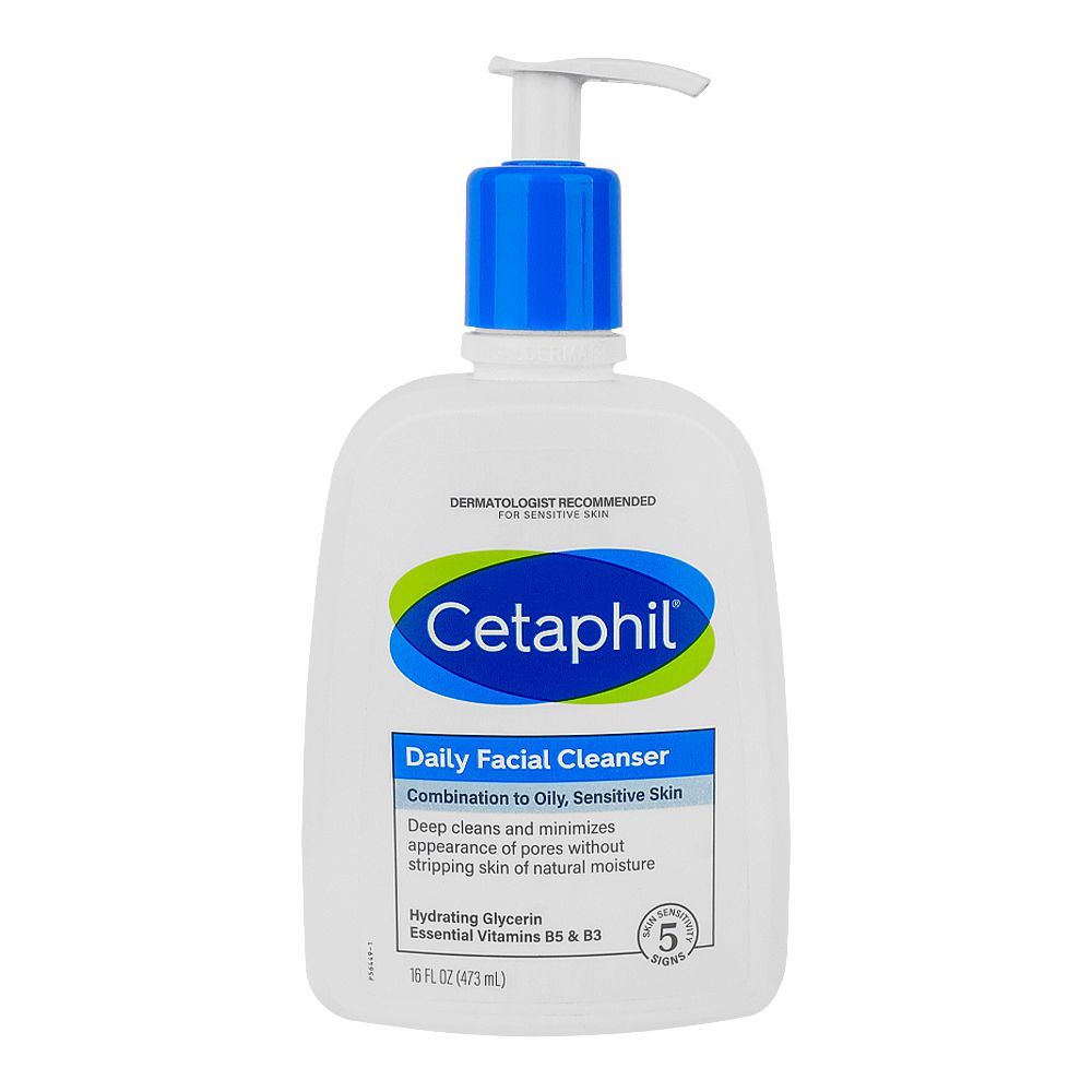 Cetaphil, Daily Facial Cleanser, 16 fl oz (473 ml) ,  combination to oily , sensitive skin