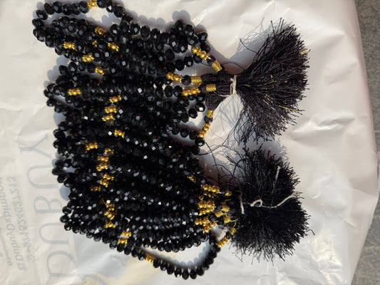 Black Crystal Tasbeeh 1 piece
