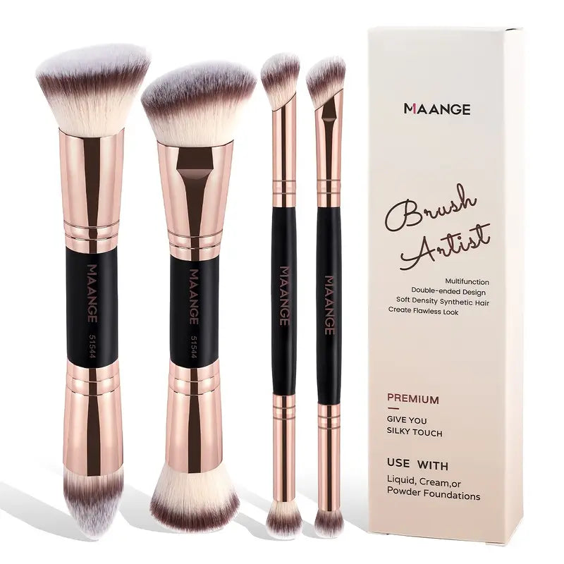 MAANGE 4-Piece Foundation Premium Brush Set