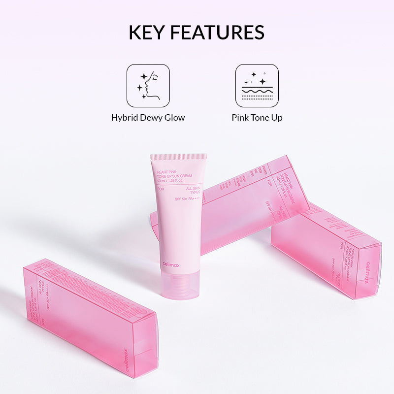 Celimax Heart Pink Tone Up Sun Cream 40ml Expiry 03 - 2028