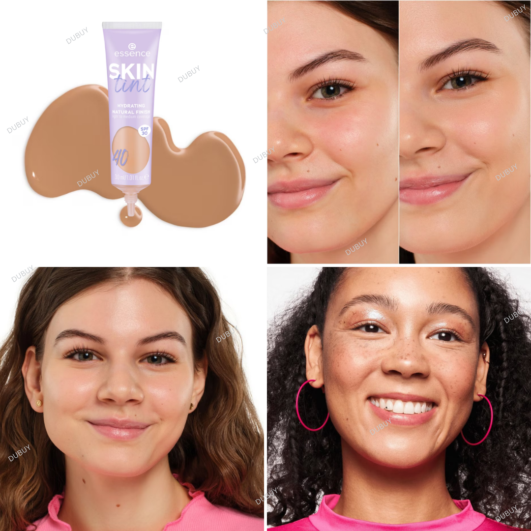 Essence SKIN tint light to medium coverage and SPF 30