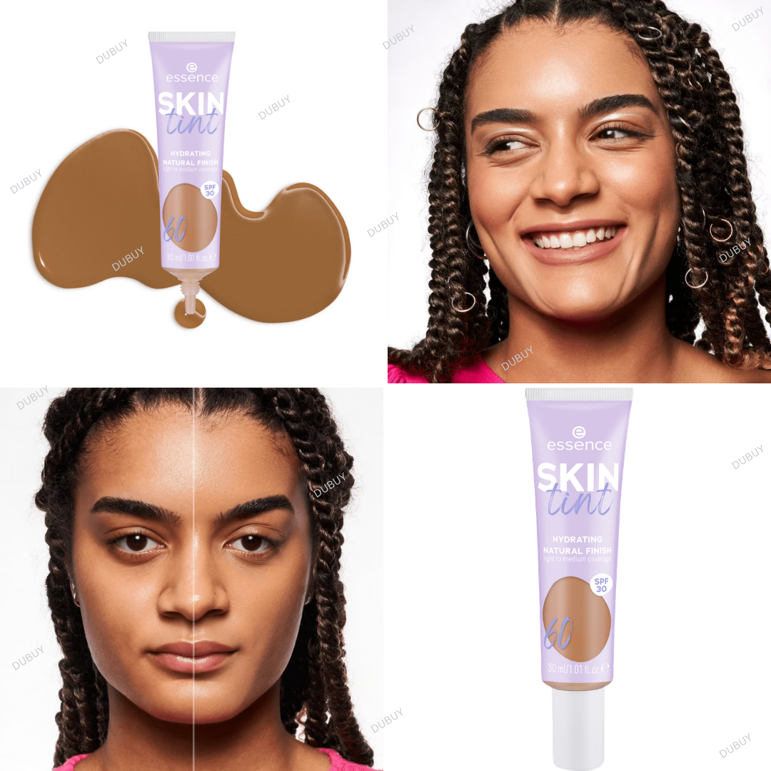 Essence SKIN tint light to medium coverage and SPF 30