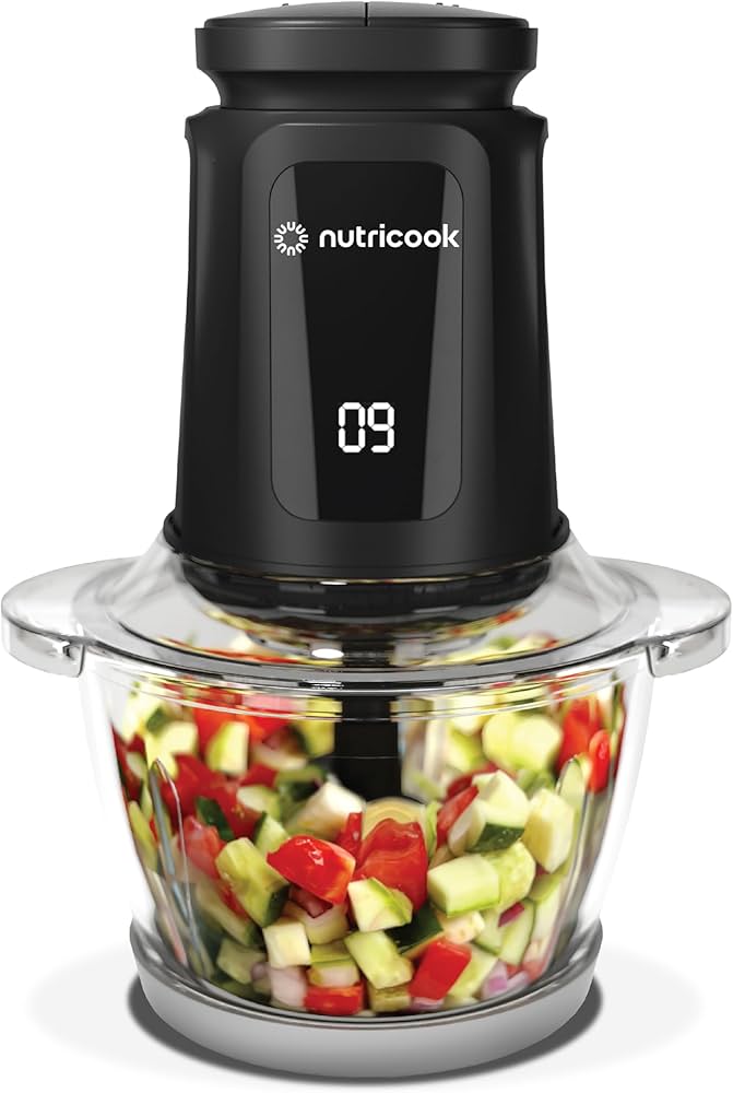 Multi-Purpose Glass Chopper & Mincer, 500W, 1.2L with 4 SS Blade detachable System, Easy to Clean, Pulse Speed for Precision, Ice Crushing, Anti Slip Ring, 2-Year Warranty 1.2 L 500 W NC-CH1200 Black