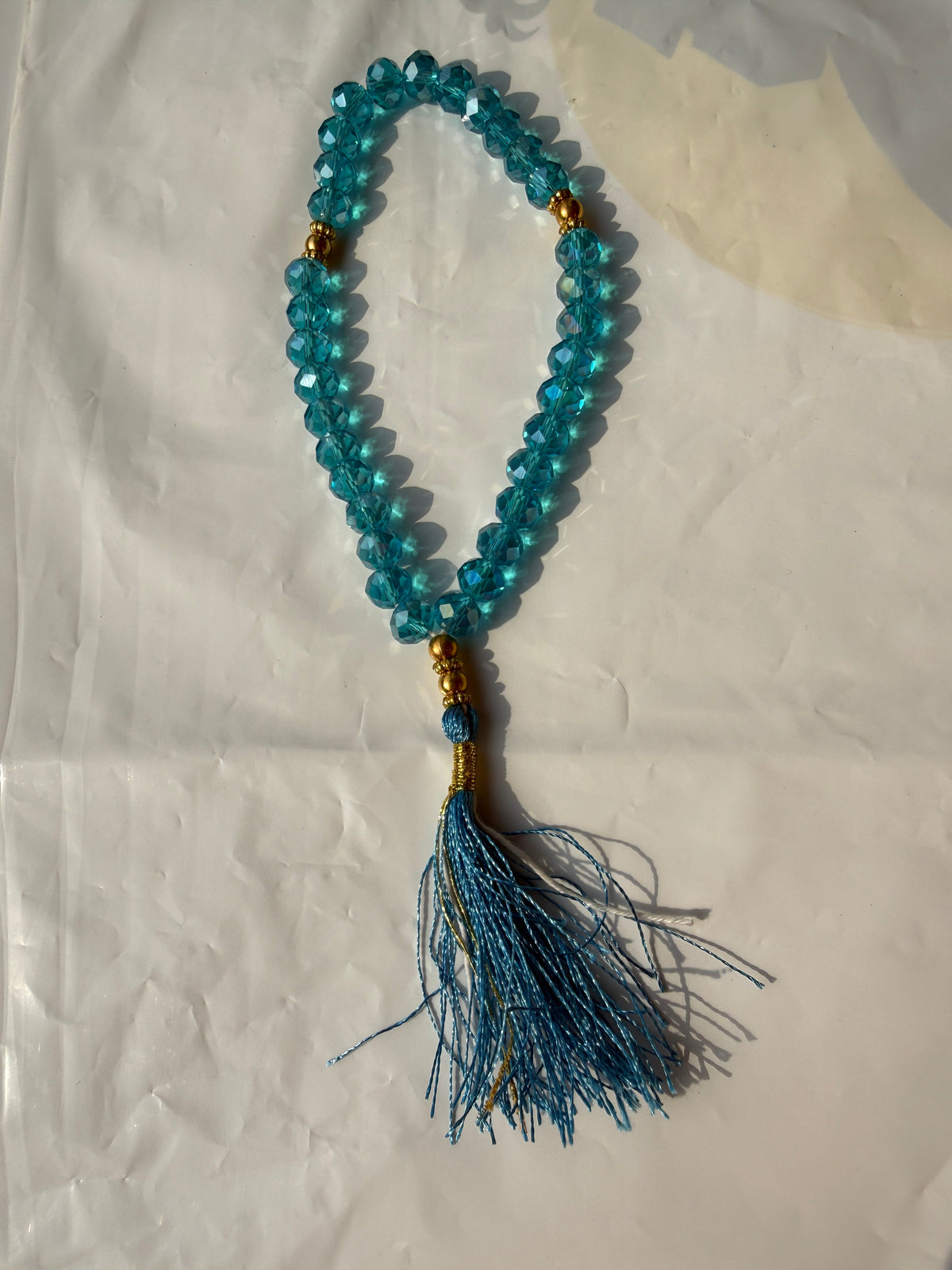 Light Blue Crystal Tasbeeh 1 piece