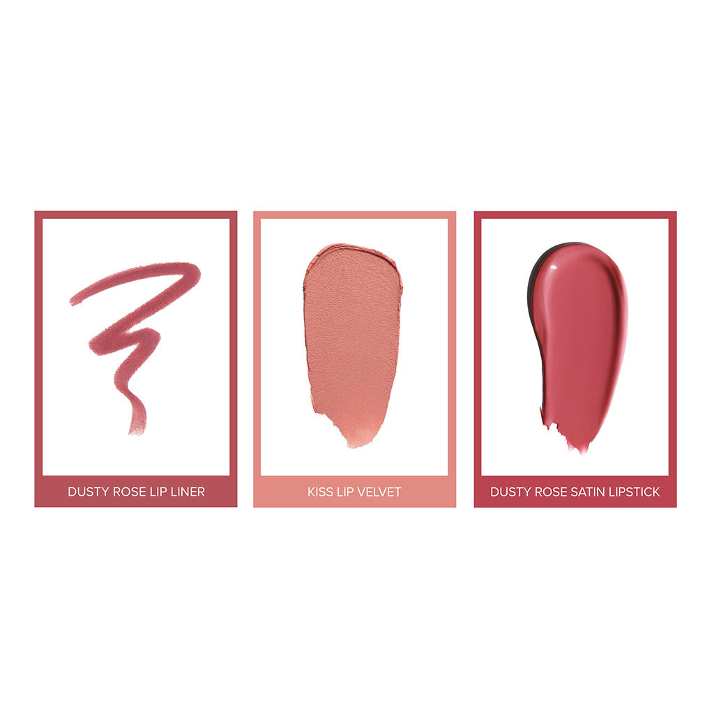 Anastasia Kit Pucker Up Lip Trio - Dusty Rose