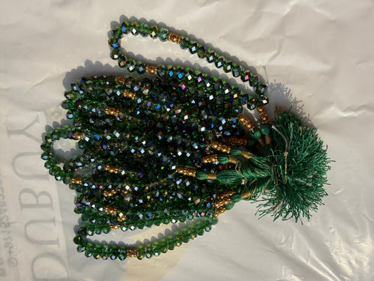 Green Crystal Tasbeeh 1 piece