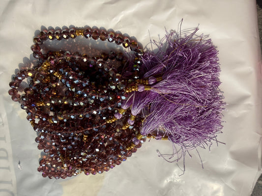 Purple Crystal Tasbeeh 1 piece