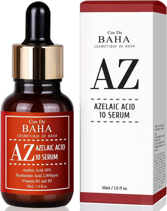 Cos De BAHA AZ Azelaic Acid 10% Facial Serum with Niacinamide - 30ml Expiry 04 - 2029