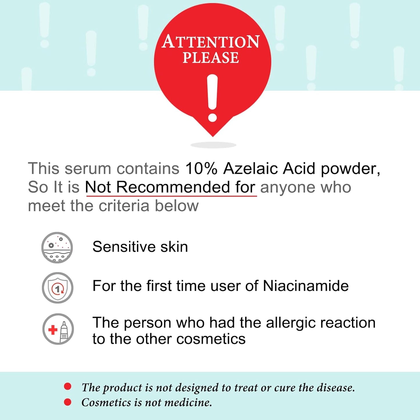 Cos De BAHA AZ Azelaic Acid 10% Facial Serum with Niacinamide - 30ml Expiry 04 - 2029