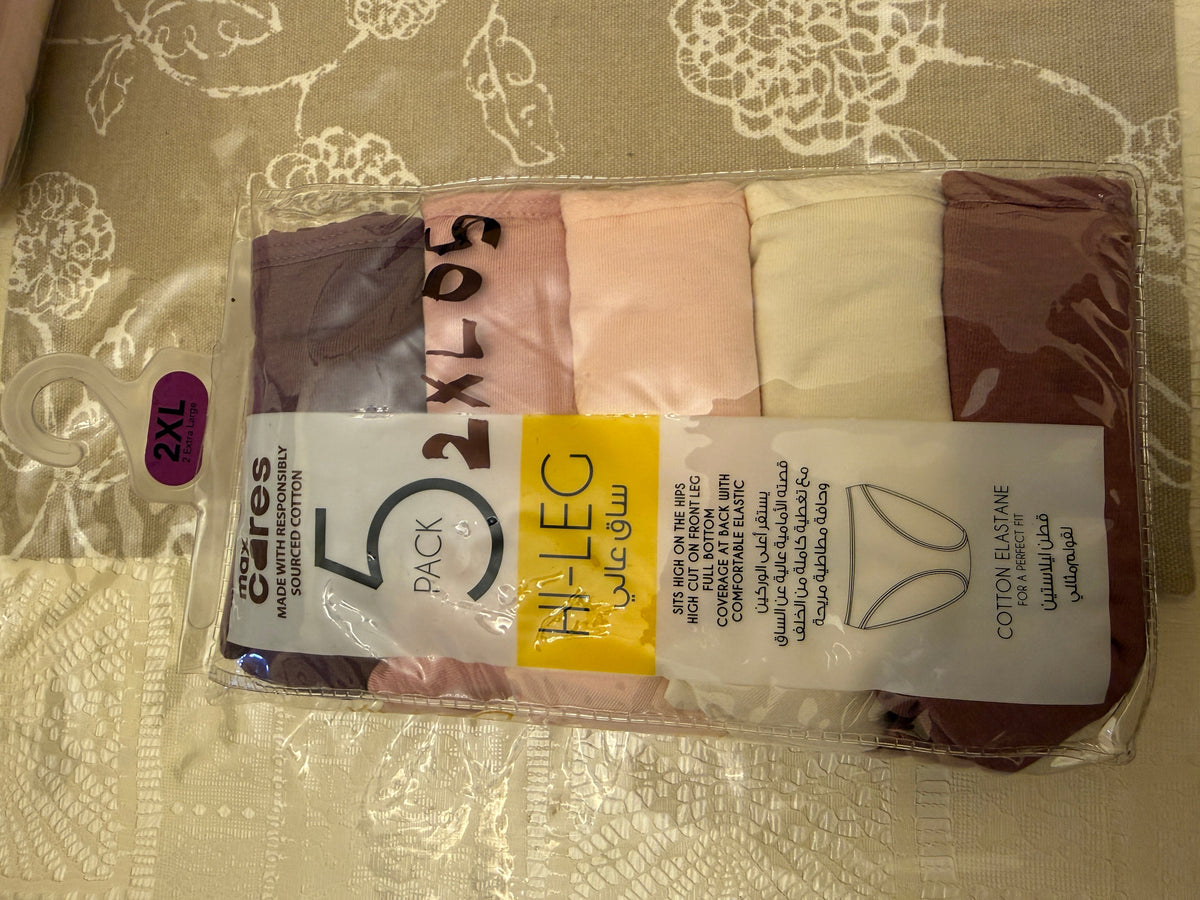 Max Pack of 5 Panties- Cotton 2XL