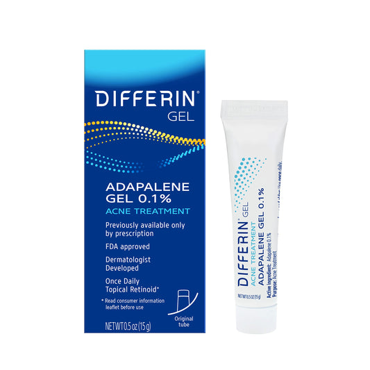 Differin , Adapalene Gel 0.1 %, Acne Treatment, 0.5 oz (15 g) Expiry 09 - 2027