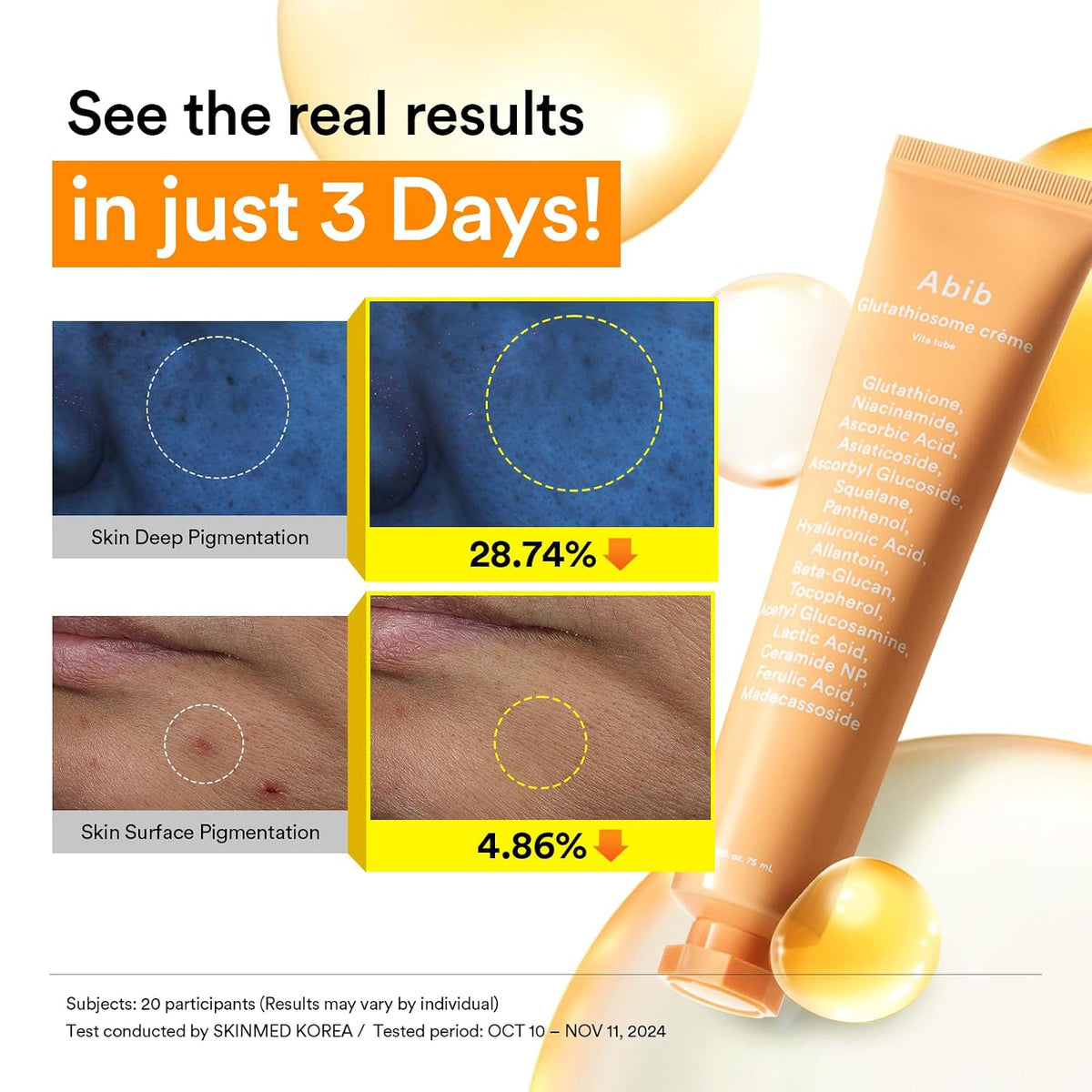 Abib Glutathiosome Cream Vita Tube 75ml Expiry 03 - 2029