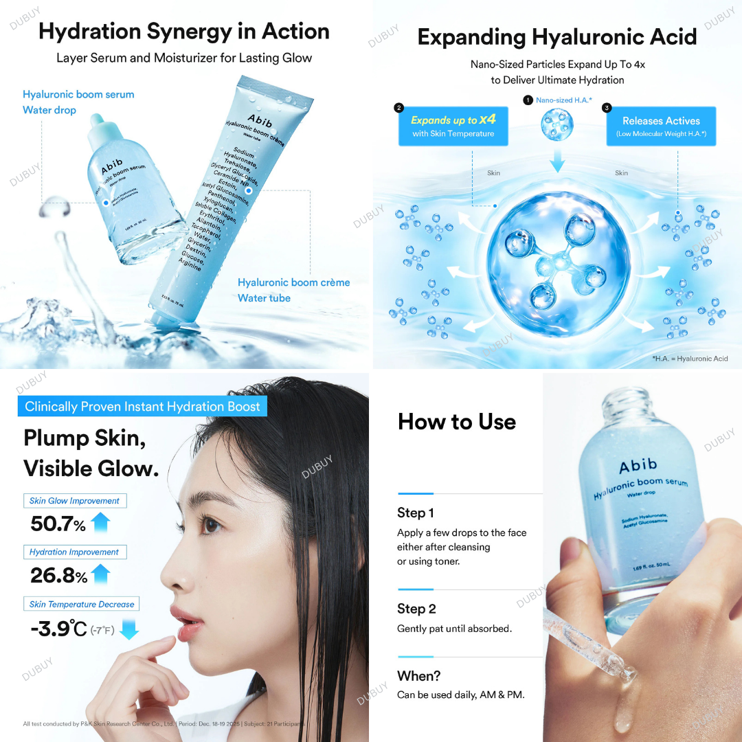 Abib Hyaluronic Boom Serum Water Drop 50ml Expiry 01 - 2029