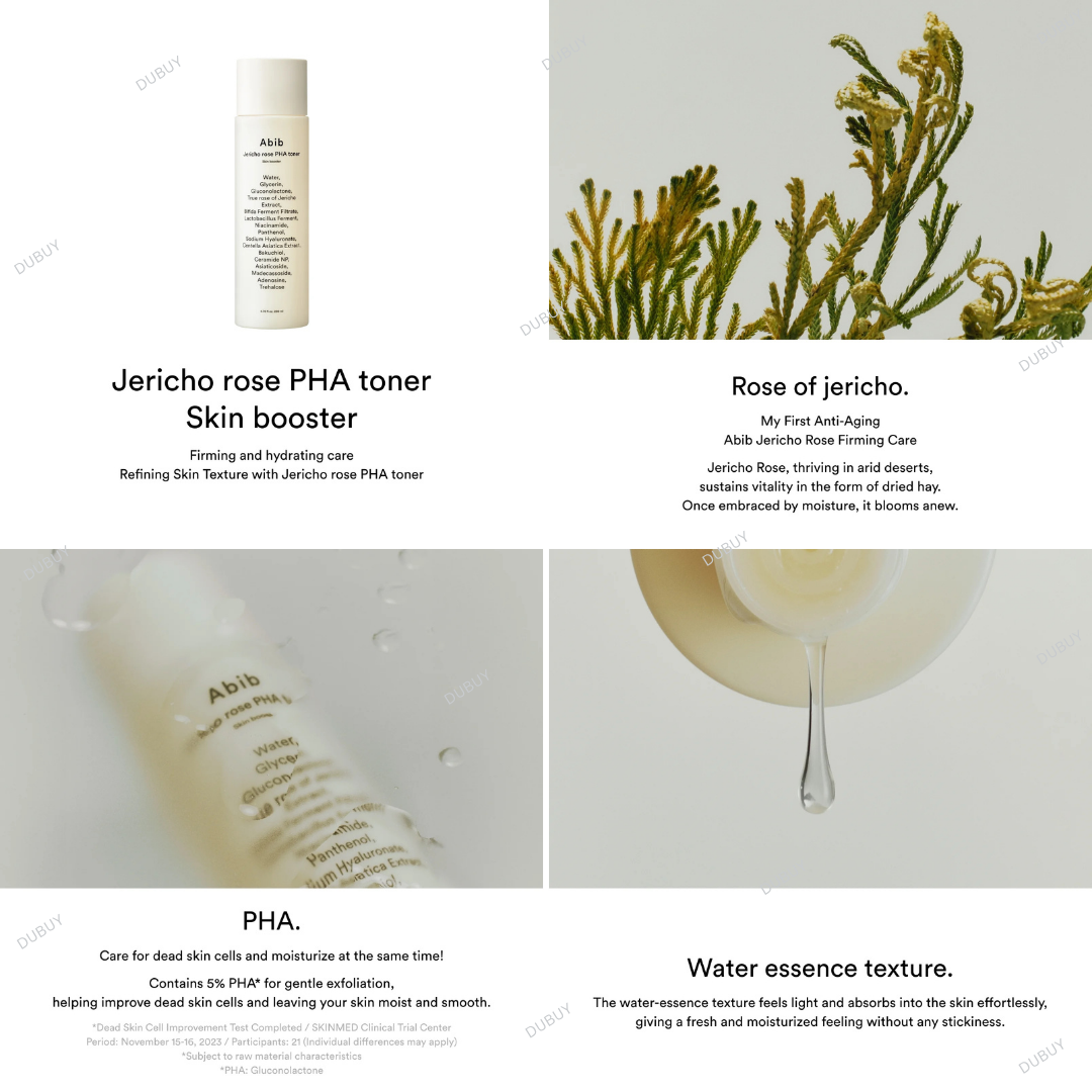 Abib Jericho Rose PHA Toner Skin Booster 200ml Expiry 01 - 2029
