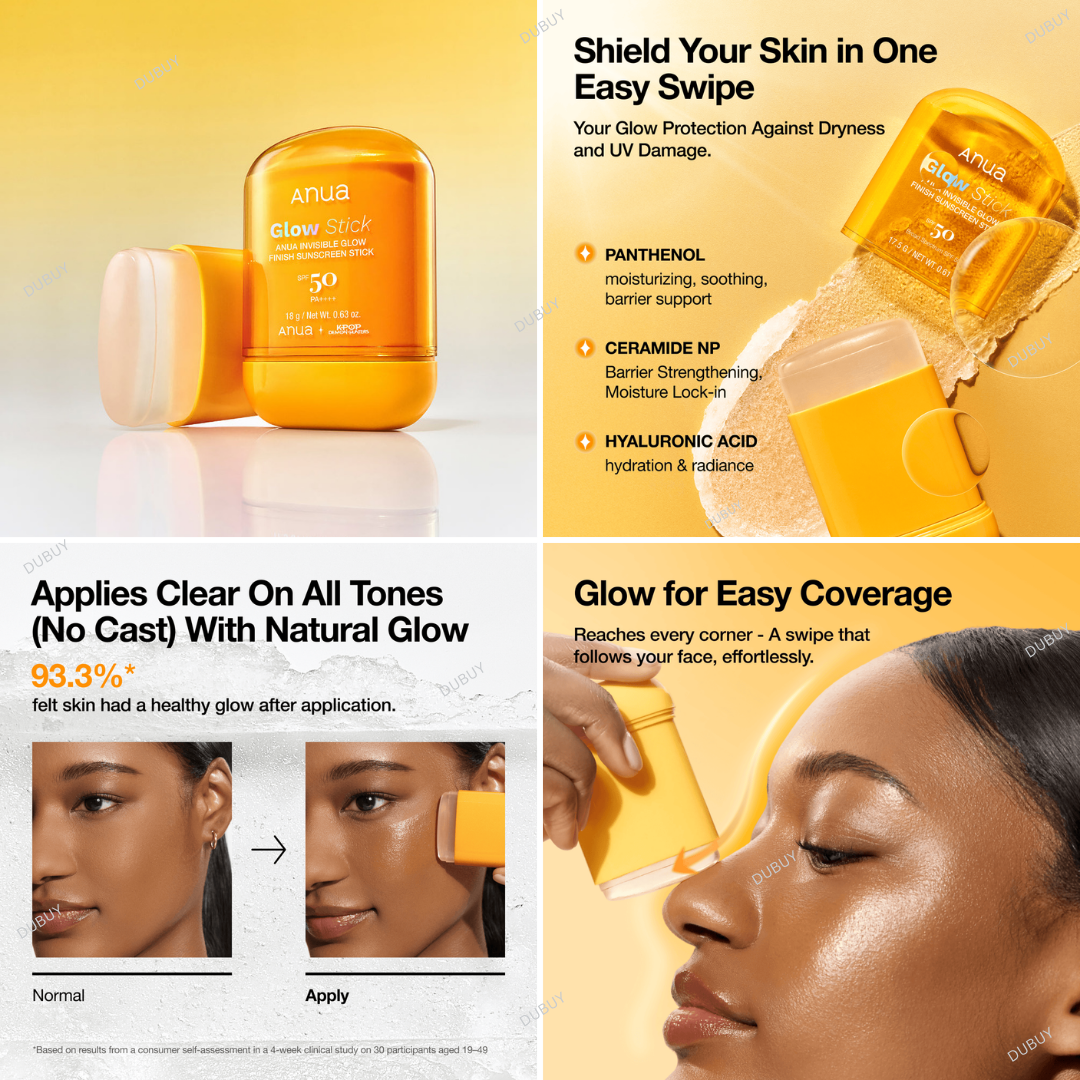 Anua Invisible Glow Finish Sunscreen Stick 18g