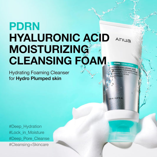 Anua PDRN Hyaluronic Acid Moisturizing Cleansing Foam 150ml Expiry 05 - 2028