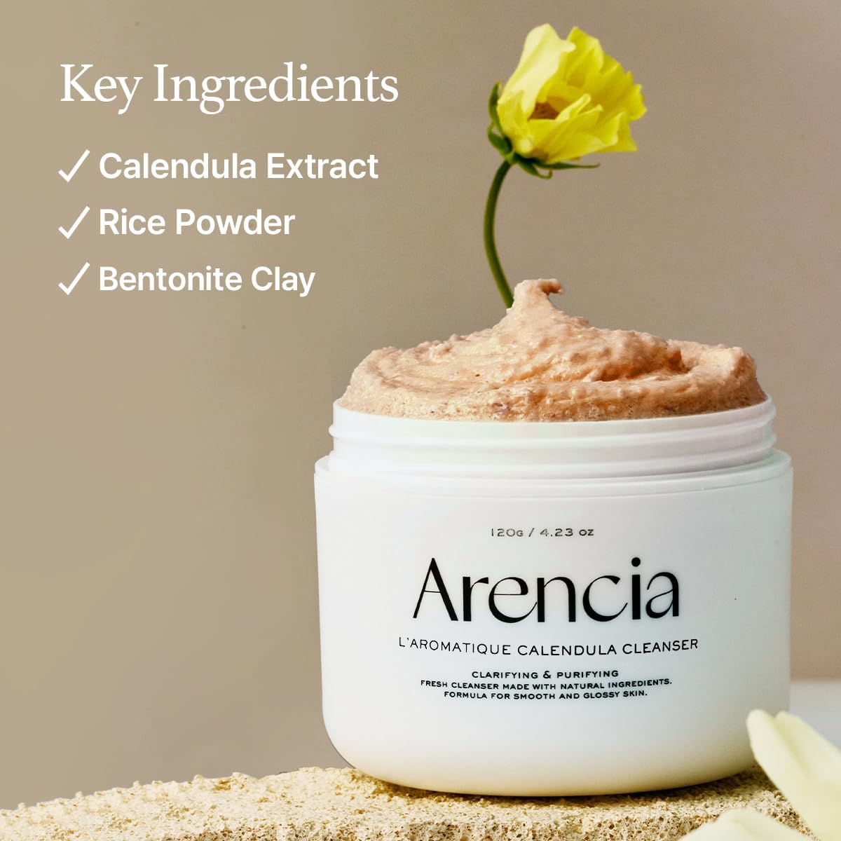 Arencia Calendula Rice Mochi Fresh Cleanser 120g Expiry 09 - 2028