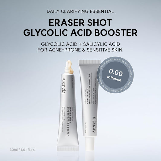 ARENCIA TEraser Shot Glycolic Acid Booster with AHA BHA 30ml Expiry 03 - 2029