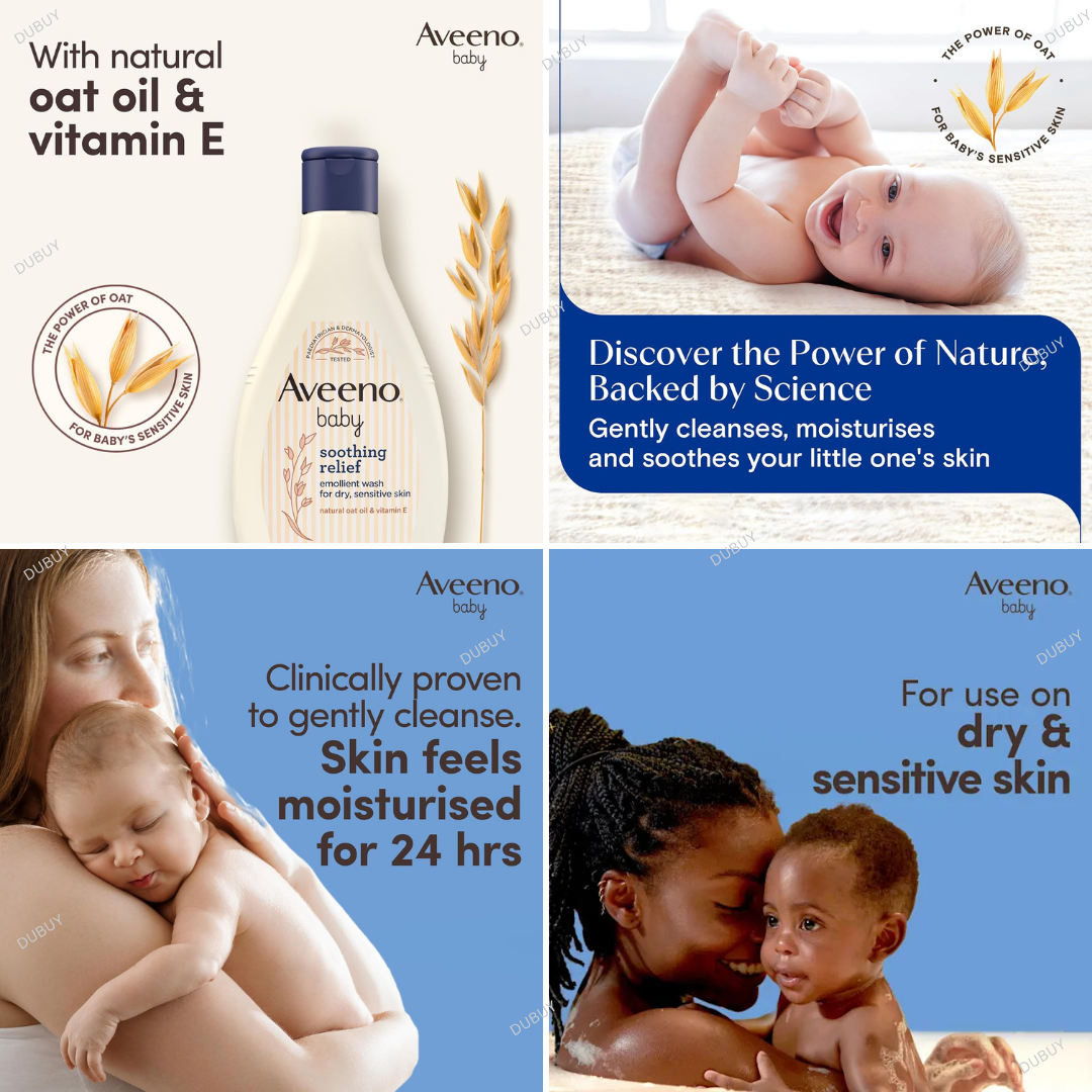 Aveeno Baby Soothing Relief Emollient Wash 250ml Expiry 07 - 2028