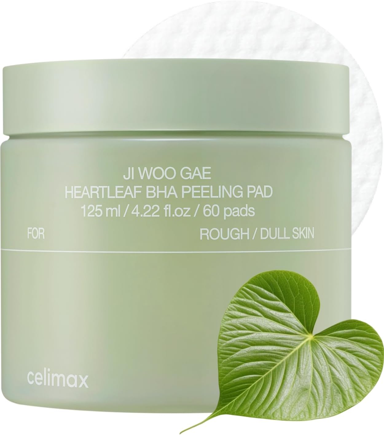 Celimax Ji.Woo.Gae Heartleaf BHA Peeling 60 Pad, 125ml Expiry 10 - 2028