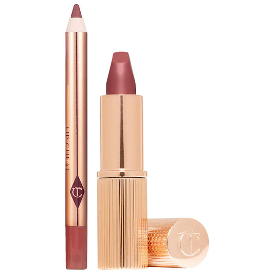 Charlotte Tilbury Mini Pillow Talk Lipstick & Liner Set - Matte Pillow Talk Medium