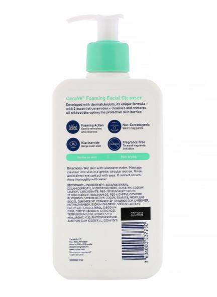 CeraVe, Foaming Facial Cleanser 12 oz 355 ML