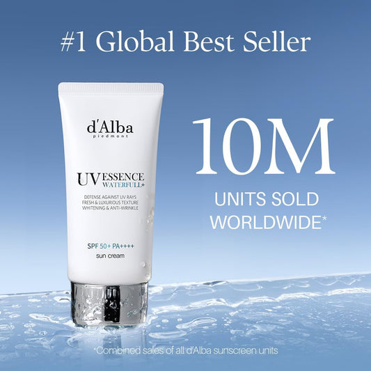 d'Alba Waterfull Essence Sun Cream SPF50+ PA++++ 50ML Expiry 12 - 2027