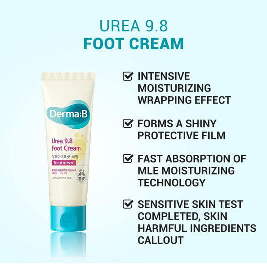 Derma:B Urea 9.8% Foot Cream 80ml