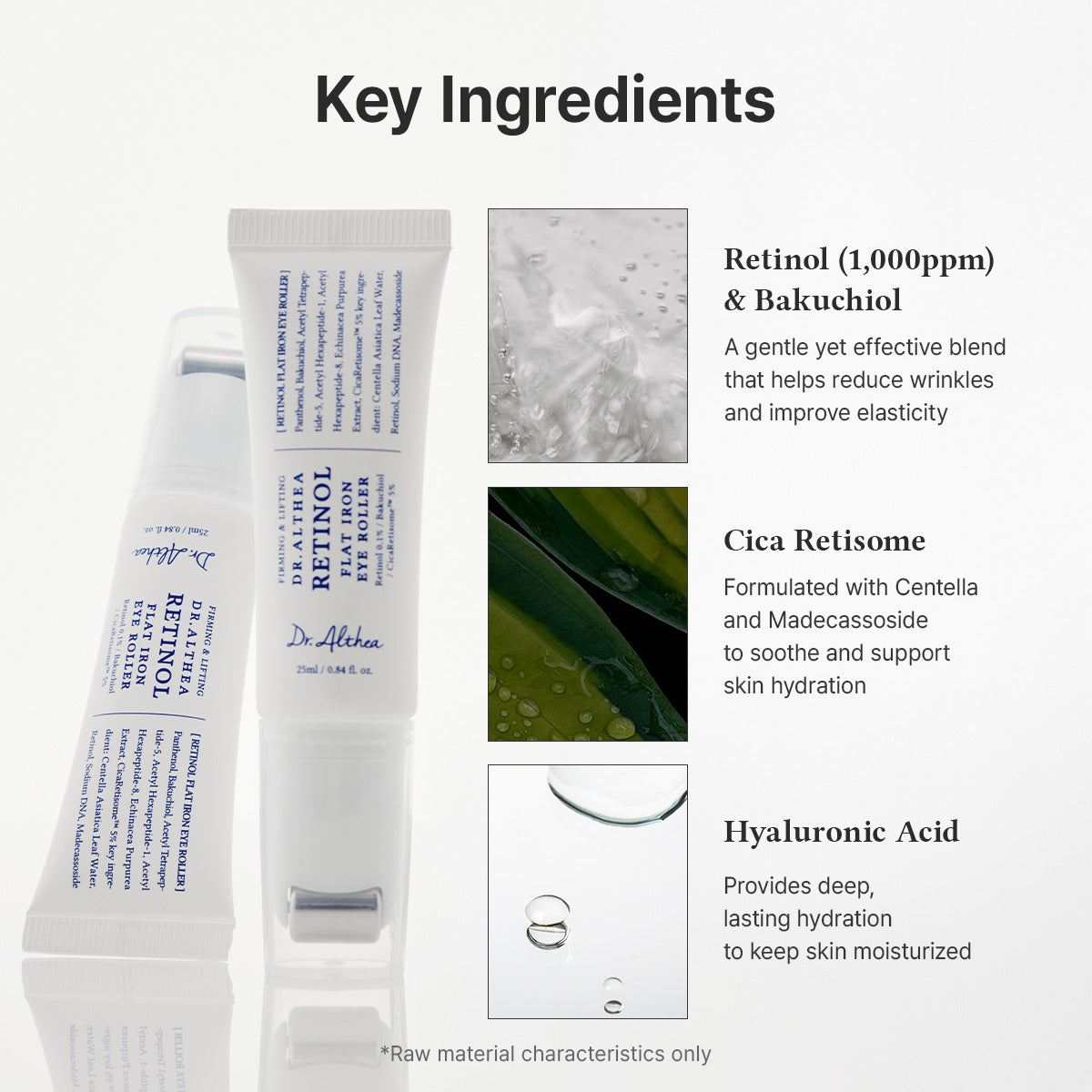 Dr. Althea Retinol Flat Iron Eye Roller 25ml Expiry 12 - 2028