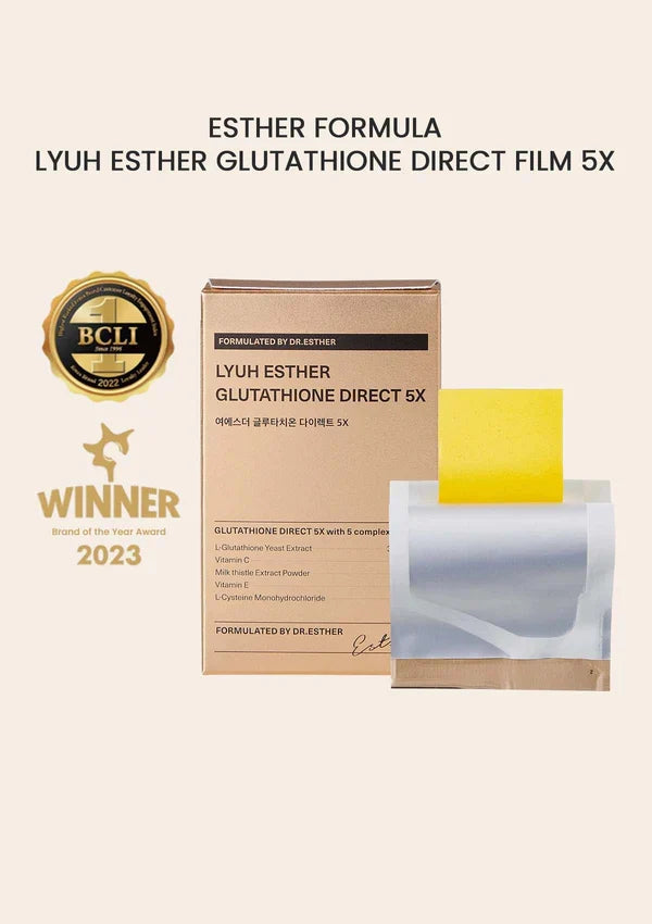 ESTHER FORMULA - HALAL Glutathione Direct Film 5X 9.75g - 30 sheets Expiry 03 - 2028