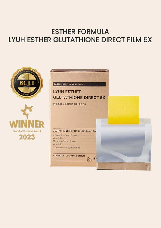 ESTHER FORMULA - HALAL Glutathione Direct Film 5X 9.75g - 30 sheets Expiry 03 - 2028