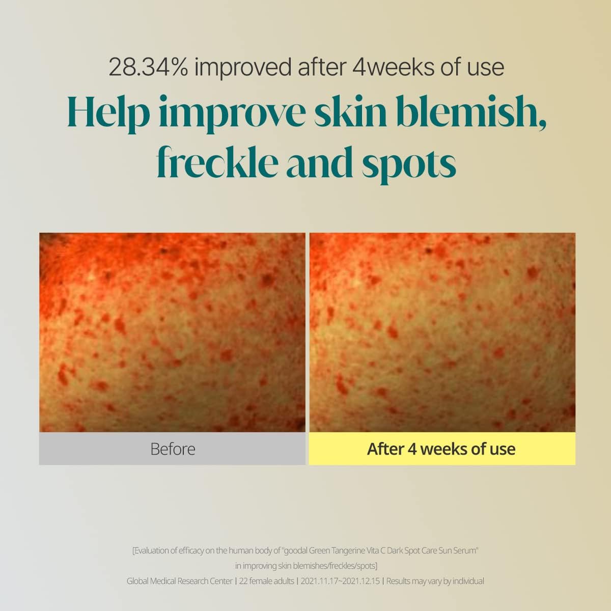 Goodal Green Tangerine Vita C Dark Spot Care Sun Serum 50ml Expiry 01 - 2027