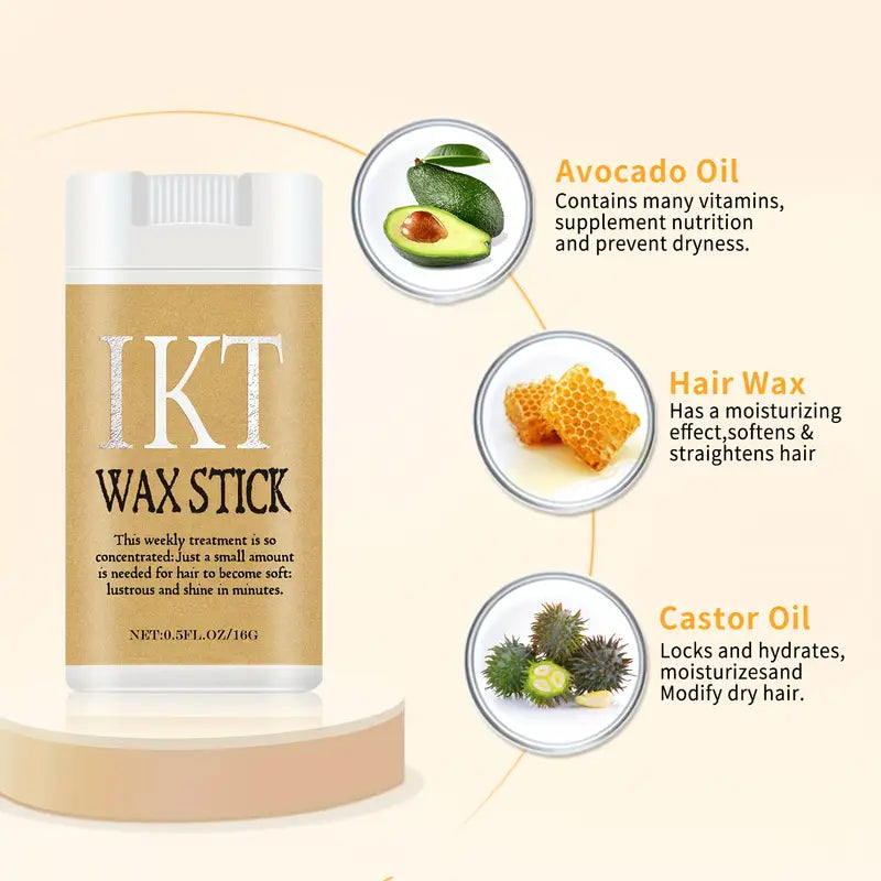 IKT Unisex Hair Wax Stick 16g MINI with 3 combs Set