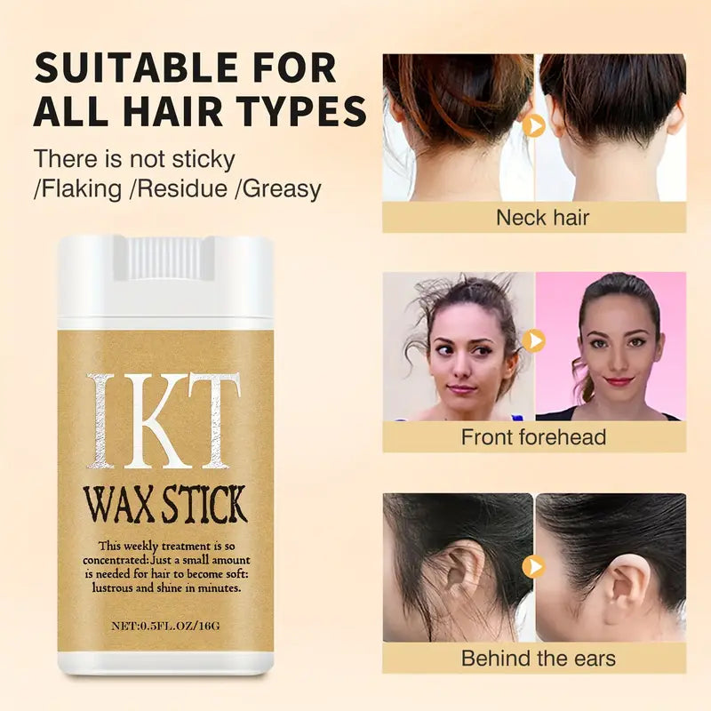 IKT Unisex Hair Wax Stick 16g MINI with 3 combs Set