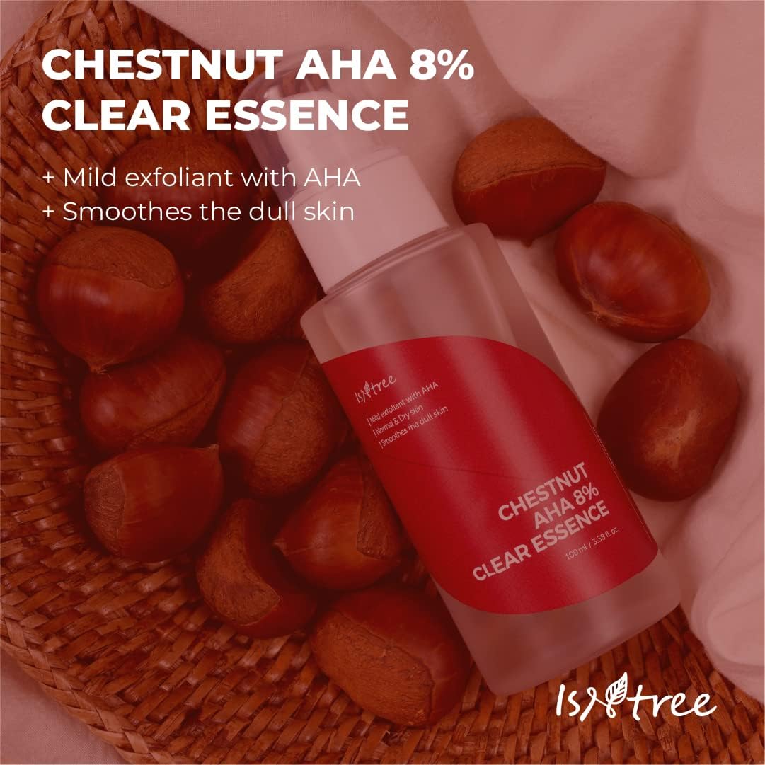 Isntree Chestnut AHA 8% Clear Essence 100ML Expiry 09 - 2028