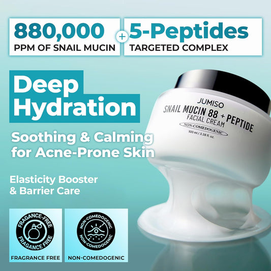 JUMISO Snail Mucin 88 + Peptide FACIAL Cream 100ML Expiry 03 - 2029