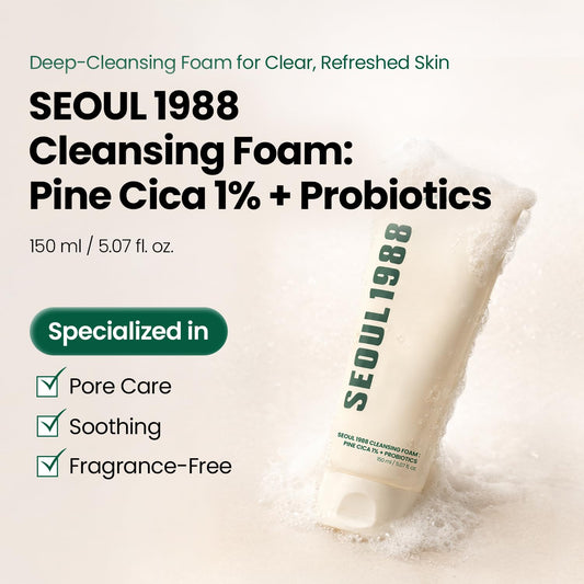 KSecret | GLOBAL Cleansing Foam : Pine Cica 1% + Probiotics 150ml