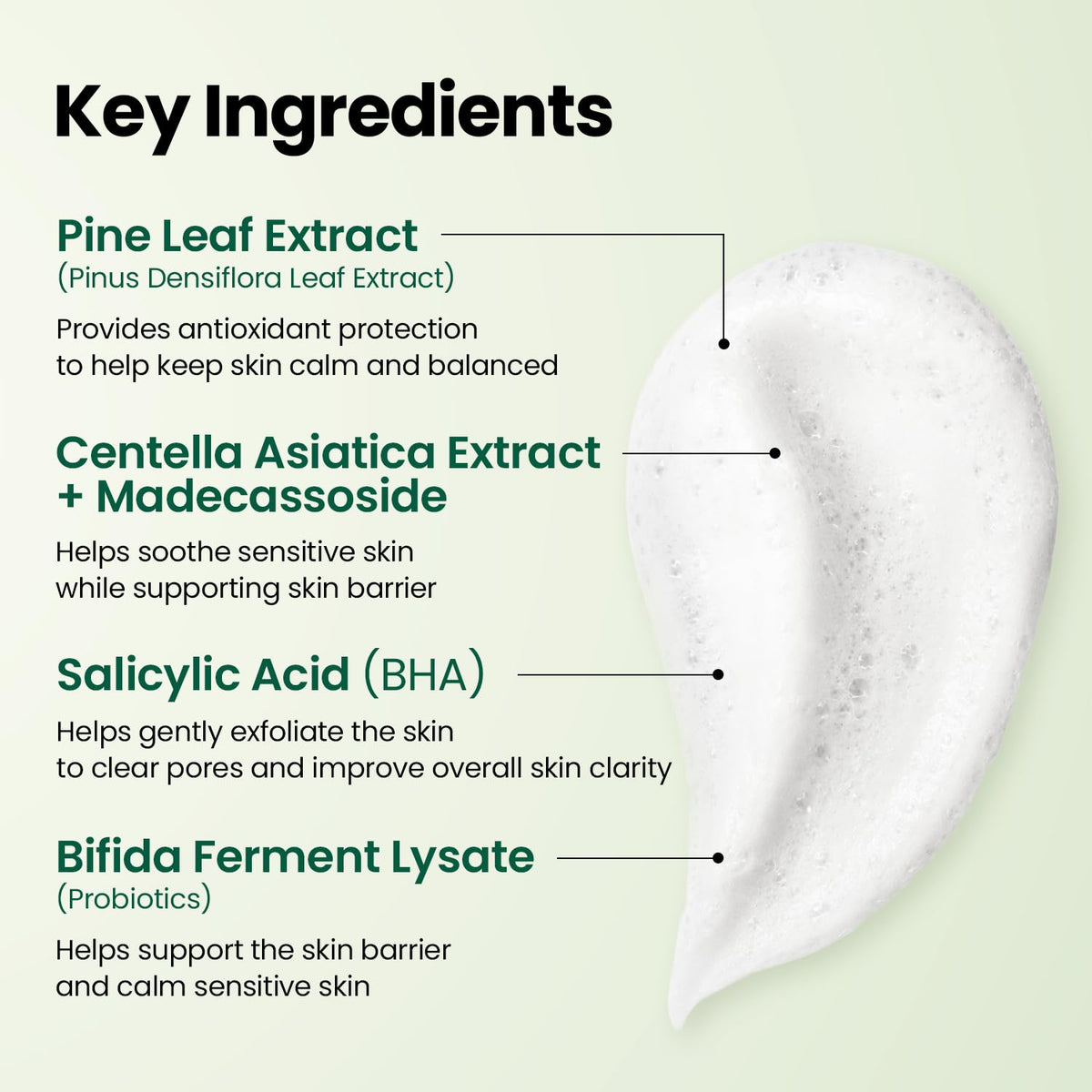 KSecret | GLOBAL Cleansing Foam : Pine Cica 1% + Probiotics 150ml