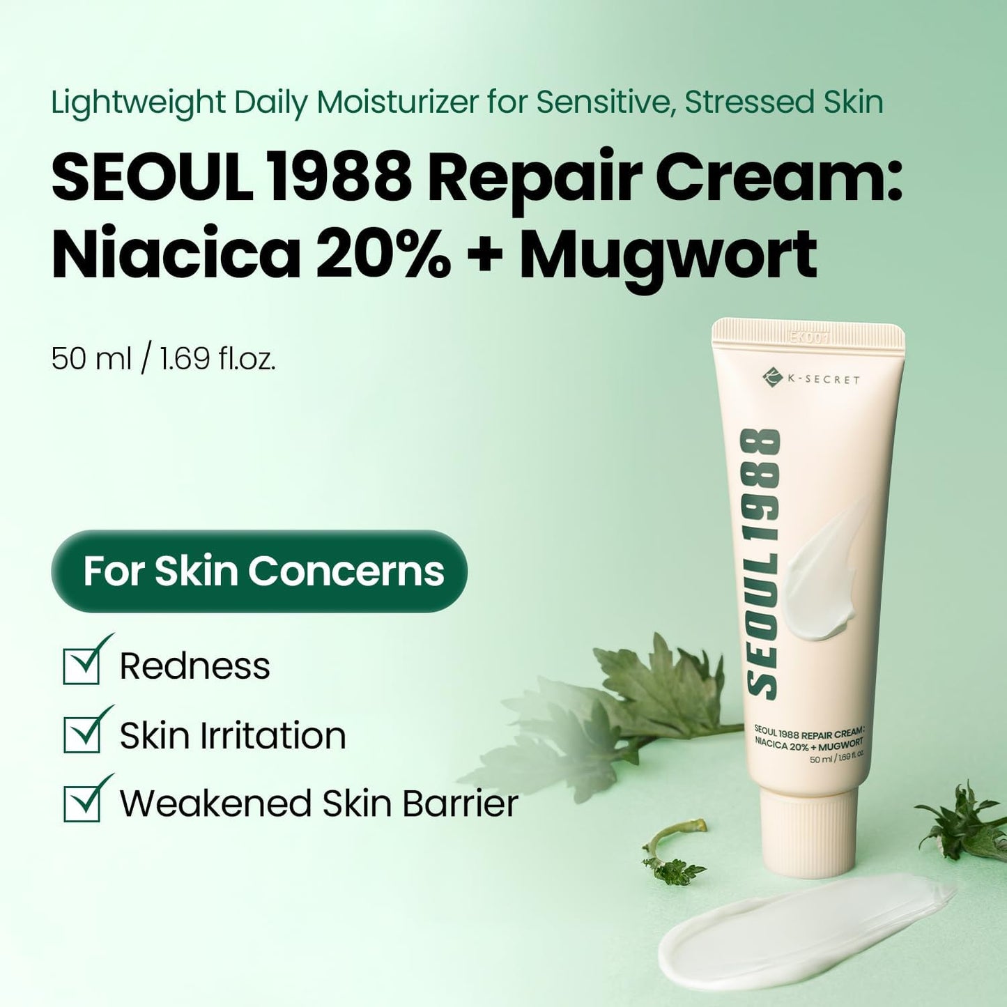 KSecret SEOUL 1988 Repair Cream : Niacica 20% + Mugwort