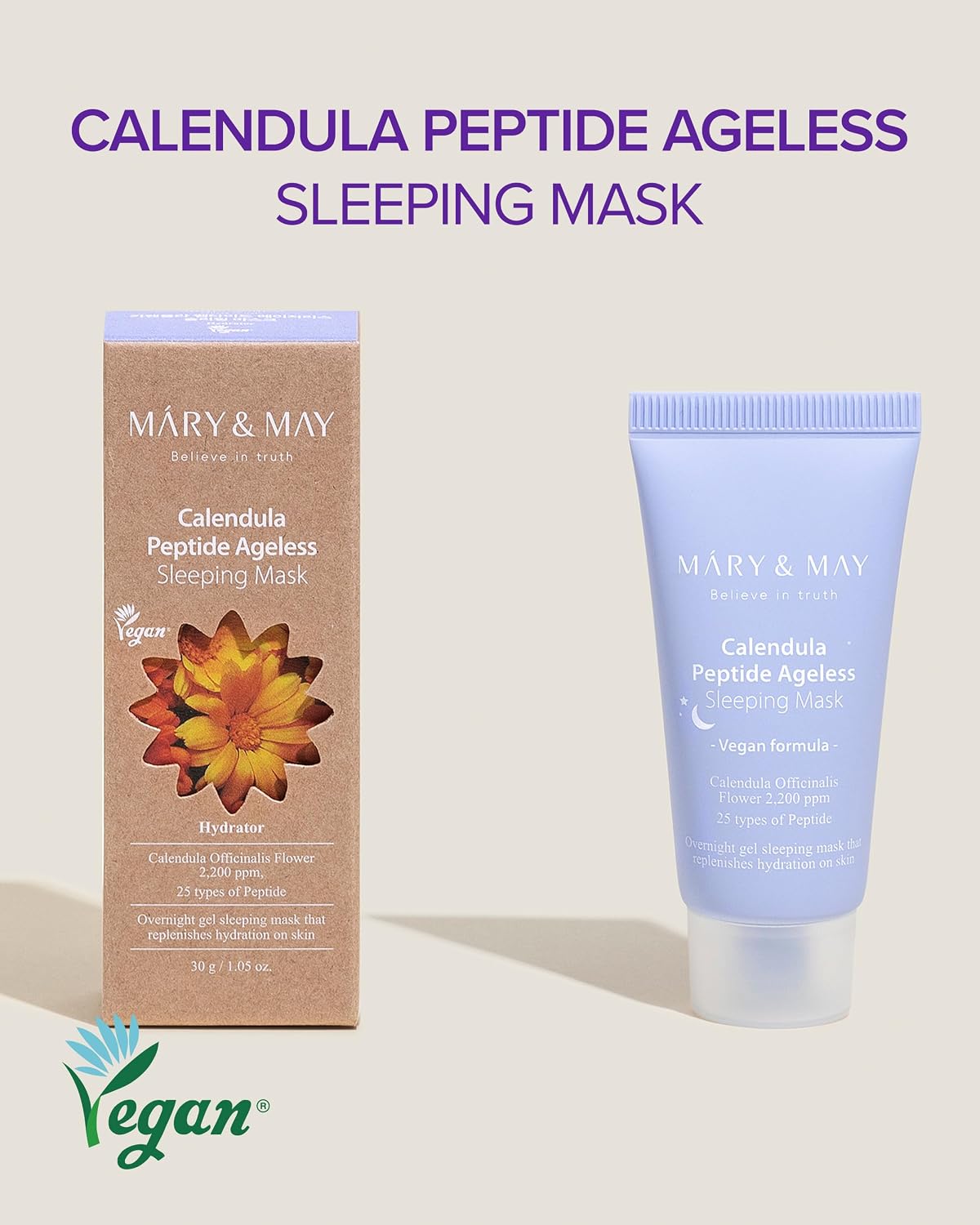 Mary & May (X) Calendula Peptide Ageless Sleeping Mask 30g