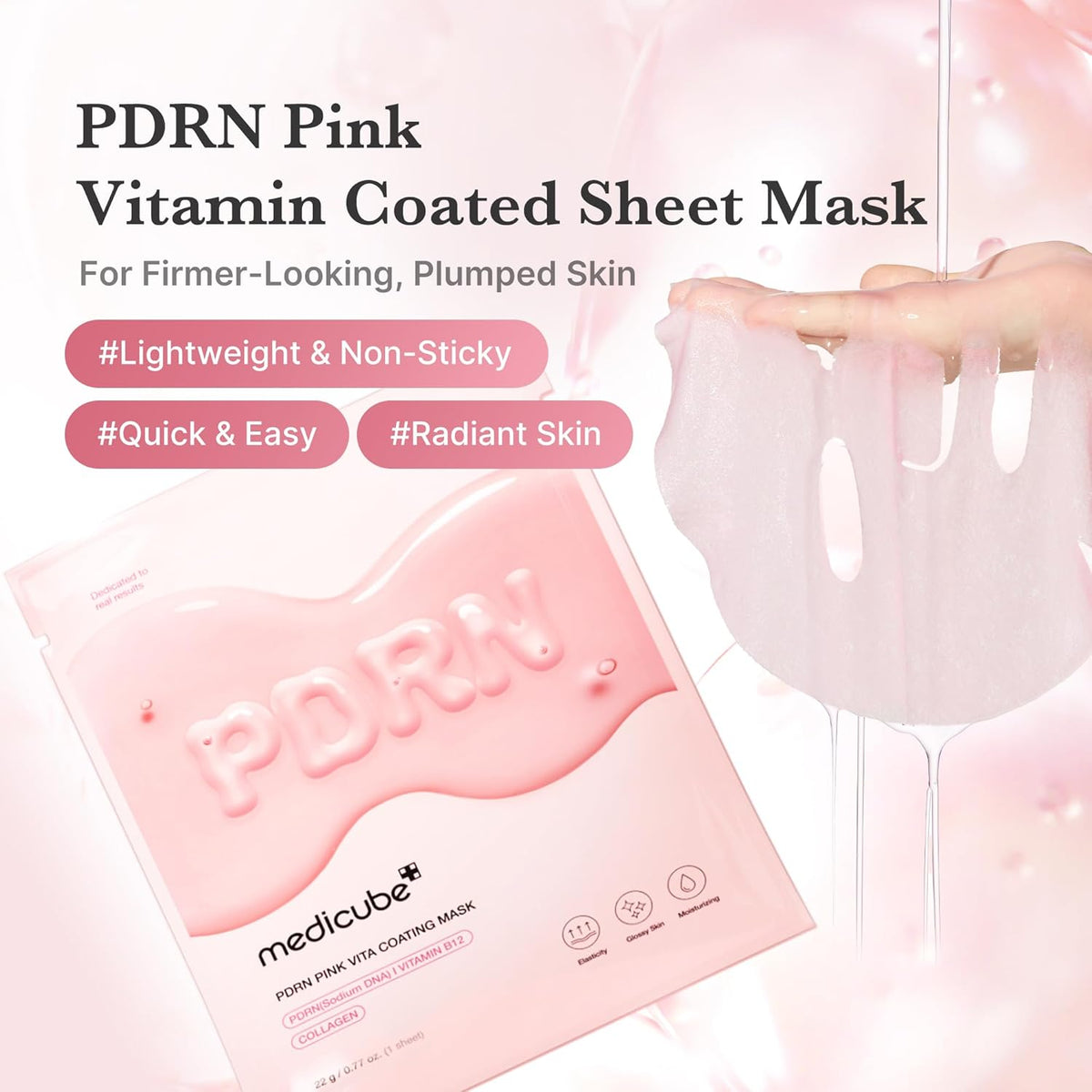 Medicube PDRN Pink Vita Coating 1 Sheet Mask Expiry 01 - 2029