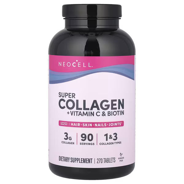 NeoCell, Super Collagen + Vitamin C & Biotin, 270 Tablets Expiry 07 - 2028