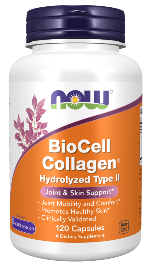 NOW Foods, BioCell Collagen, Hydrolyzed Type II, 120 Veg CapsulescExpiry 11 - 2028
